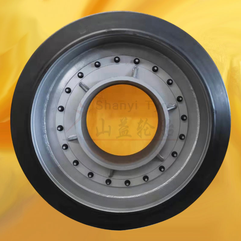 (4) Reach Stacker Adhesive-Bonded Solid Tyre